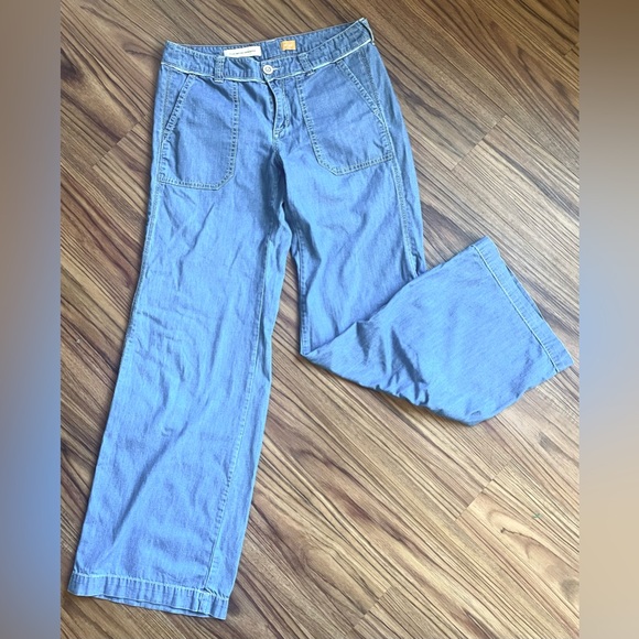 Pilcro Denim - Pilcro Cotton Jeans Wide leg Slouchy Boyfriend Trousers 6 low rise Anthropologie
